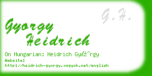 gyorgy heidrich business card